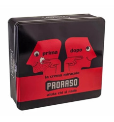PRORASO VINTAGE SET DE AFEITADO BARBA DURA CAJA METÁLICA