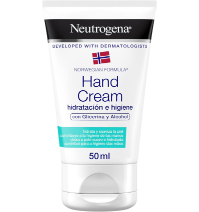 NEUTROGENA CREMA DE MANOS HIDRATACIÓN E HIGIENE CON GLICERINA Y ALCOHOL 50 ml