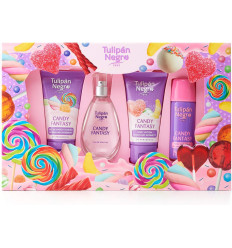 TULIPÁN NEGRO CANDY FANTASY EDT 50 ml SPRAY + GEL 75 ml + BODY LOTION 75 ml + DEO SPRAY 50 ml