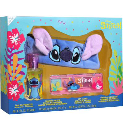 DISNEY STITCH EDT 50 ml SPRAY + LIP BALM + SOMBRAS E OJOS + BANDANA