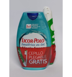 LICOR DEL POLO ALIENTO FRESCO DENTIFRICO EN GEL 75 ml + CEPILLO PLEGABLE GRATIS