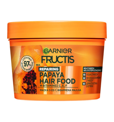 FRUCTIS HAIR FOOD PAPAYA MASCARILLA CAPILAR 400 ml