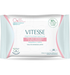 VITESSE DERMOSENSITIVE TOALLITAS PIEL MUY SENSIBLE E INTOLERANTE 25 unidades