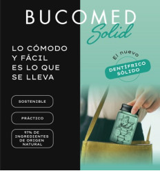 BUCOMED DENTÍFRICO SÓLIDO SIN FLUOR 160 comprimidos SABOR MENTA