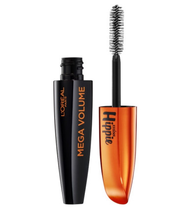 LOREAL MEGA VOLUME MISS HIPPIE MÁSCARA DE PESTAÑAS NEGRA 8.4 ml + regalo LATA NARANJA
