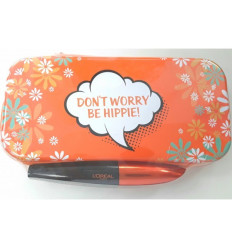 LOREAL MEGA VOLUME MISS HIPPIE MÁSCARA DE PESTAÑAS NEGRA 8.4 ml + regalo LATA NARANJA