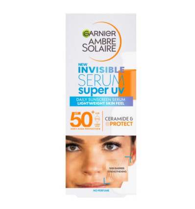 GARNIER SUPER UV SERUM INVISIBLE SPF 50 CON CERAMIDAS 30 ml