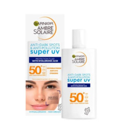 GARNIER SUPER UV PROTECTOR FACIAL SPF 50 ANTIMANCHAS Y ANTIPOLUCIÓN 40 ml