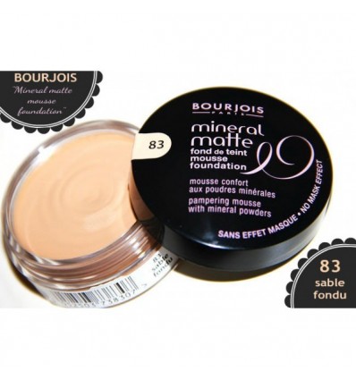 BOURJOIS MINERAL MATTE MAQUILLAJE MOUSSE 83 SABLE FONDU 18 ml