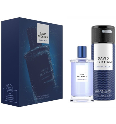DAVID BECKHAM CLASSIC BLUE EDT 100 ml SPRAY + DEO SPRAY 150 ml