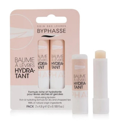 BYPHASSE BÁLSAMO LABIAL HIDRATANTE 2 X 4.8 g