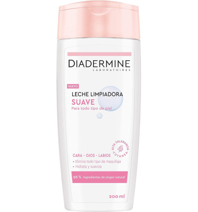 DIADERMINE LECHE LIMPIADORA SUAVE CARA,OJOS Y LABIOS 200 ml