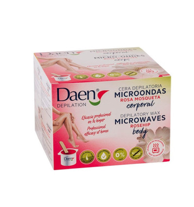 DAEN ROSA MOSQUETA CERA DEPILATORIA CORPROAL PARA MICROONDAS 250 g