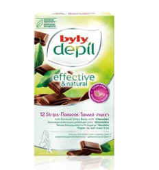BYLY CHOCOLATE BANDAS DEPILATORIAS CORPORALES 12 UNIDADES