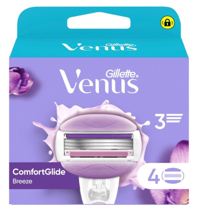 Venus Breeze Recambios de Cuchilla 3 Hojas Pack 4 Unidades
