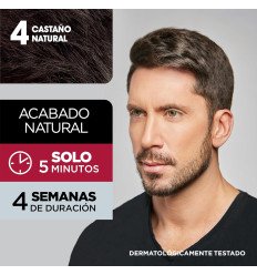 LLONGUERAS MEN ADVANCE GEL-CREMA COLORANTE CABELLO BARBA - BIGOTE TONO 4 CASTAÑO NATURAL