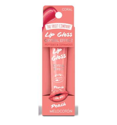THE FRUIT COMPANY LIP GLOSS CRYSTAL EFFECT PEACH MELOCOTÓN CORAL 12 g