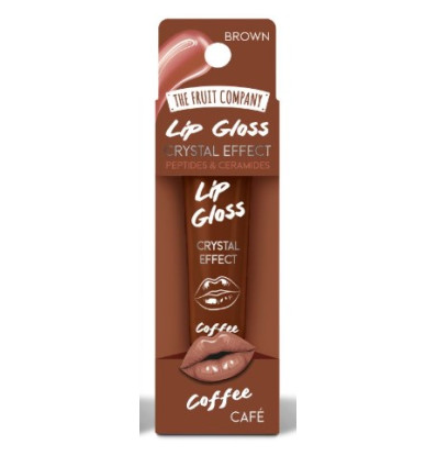 THE FRUIT COMPANY LIP GLOSS CRYSTAL EFFECT COFFEE CAFÉ BROWN 12 g
