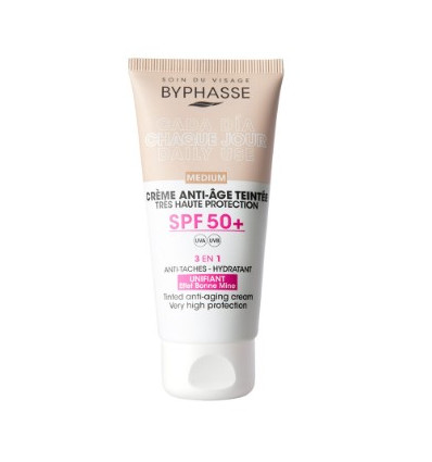 BYPHASSE CREMA FACIAL SPF 50 3EN1 TONO MEDIUM 50 ml