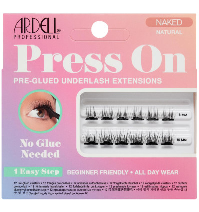 ARDELL PRESS ON PESTAÑAS POSTIZAS NAKED NATURAL 12 unidades