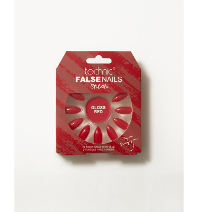 TECHNIC UÑAS POSTIZAS - STILETTOGLOSS RED R 29134