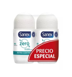 SANEX ZERO % EXTRA CONTROL DEO ROLLON 2 X 50 ml