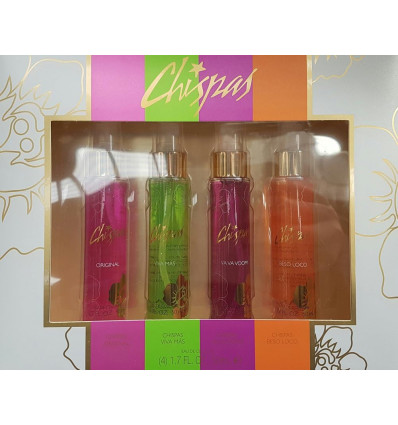 CHISPAS SET EDT ORIGINAL + VIVA MÁS + VA VA VOOM! + BESO LOCO 50 ml SPRAY