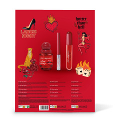 DON ALGODON RED PARTY EDT 30 ml SPRAY + LIP GLOSS 3D + GLITTER EYELINER + NECESER