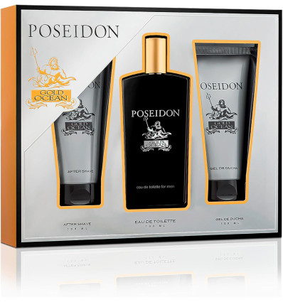 POSEIDON GOLD OCEAN EDT 100 ml SPRAY + AFTER SHAVE 100 ml + GEL 100 ml