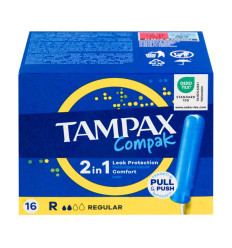 TAMPAX COMPAK 2 EN 1 REGULAR 16 UNIDADES