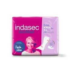 INDASEC DISCREET EXTRA COMPRESAS PARA PÉRDIDAS DE ORINA 10 unidades