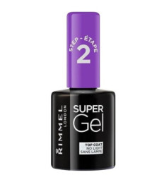RIMMEL SUPER GEL PACK ESMALTES PASO 1 BARE HUG 013 + PASO 2 TOP COAT SIN LÁMPARA 2 X 12 ml