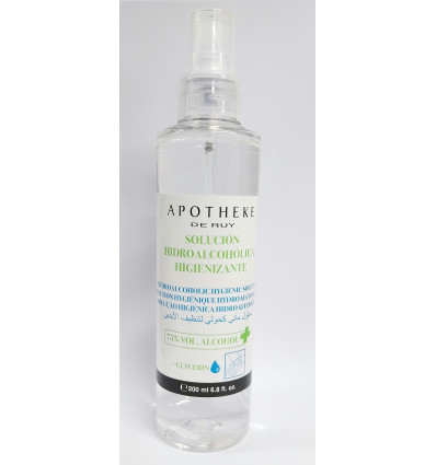 APOTHEKE SOLUCIÓN HIDROALCOHÓLICA HIGIENIZANTE 200 ml SPRAY