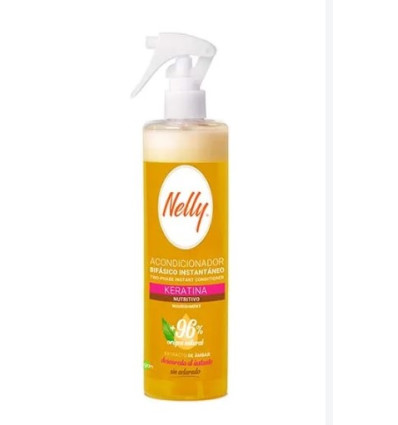 NELLY KERATINA ACONDICIONADOR BIFÁSICO INSTANTÁNEO NUTRITIVO SIN ACLARADO 400 ml