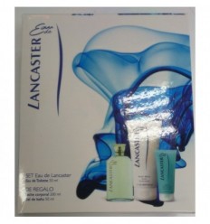 EAU DE LANCASTER pour femme SET EDT 50 ml + LECHE CORPORAL 200 ml + GEL 50 ml 