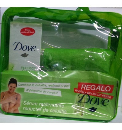 DOVE SÉRUM REAFIRMANTE REDUCTOR DE CELULITIS 150 ml + PAREO + NECESER