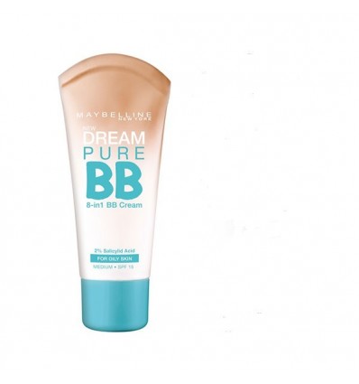 MAYBELLINE DREAM PURE BB CREAM 8 en 1 P MIXTA - GRASA T MEDIO OSCURO SPF 15 30 ml