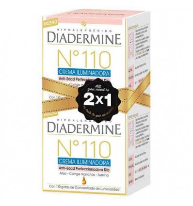 DIADERMINE Nº 110 CREMA ILUMINADORA ANTIEDAD DIA DUPLO ( 2 x 50 ml )