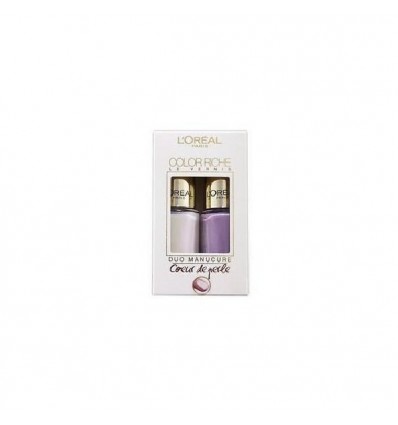 LOREAL COLOR RICHE DUO MANICURE 007 POLYNESIAN PEARL + 509 OPALESCEMT LILAC 2 X 5 ML