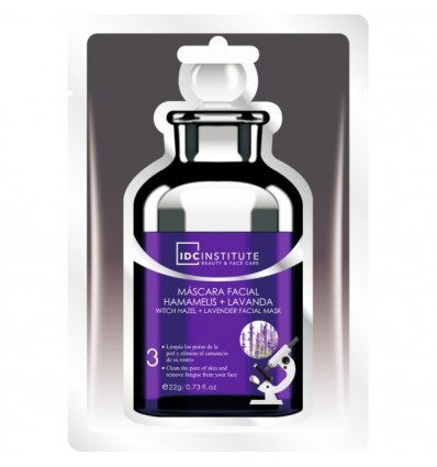 IDC INSTITUTE MÁSCARA FACIAL HAMAMELIS + LAVANDA 22 g R IDC30902