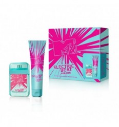 MTV ELECTRIC BEAT FOR HER EDT 50 ml SPRAY + BODY LOTION SHIMMER 100 ml