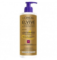 ELVIVE LOW SHAMPOO ACEITE EXTRAORDINARIO CREMA DE LAVADO CABELLO RIZADO SENSIBILIZADO 400 ml