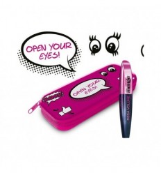 LOREAL MEGA VOLUME MISS MANGA MASCARA NEGRA 8.5 ML + LATA ROSA