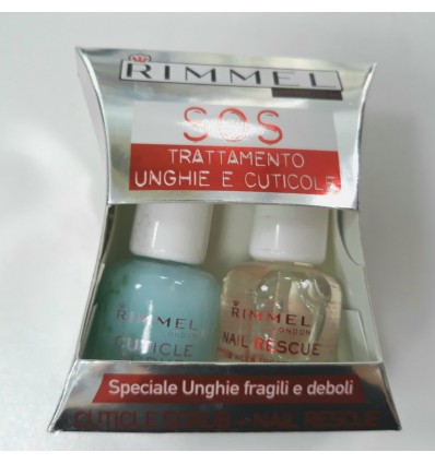 RIMMEL SOS TRATAMIENTO UÑAS Y CUTICULAS 2x8 ml