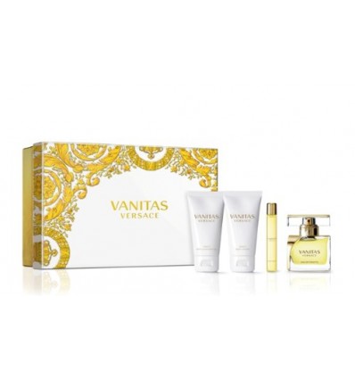 VERSACE VANITAS EDT 50 ML SPRAY+ EDT 10 ML ROLLER BALL + BODY LOTION 50 ML + GEL 50 ML