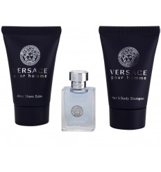 VERSACE POUR HOMME EDT 50 ML SPRAY + GEL&CHAMPÚ 50 ML + AFTER SHAVE BALM 50 ML