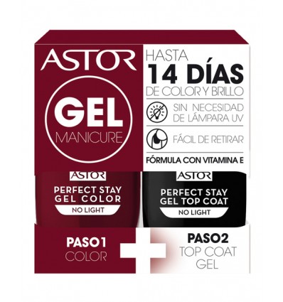 ASTOR 108 gel manicure pack duo esmaltes de uñas 6 ml + 6 ml