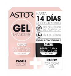 ASTOR PACK GEL MANICURE 109 PASO 1 MY SHUNSHINE 12 ml + PASO 2 GEL TOP COAT 12 ml