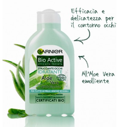 GARNIER BIO ACTIVE DESMAQUILLADOR DE OJOS CON ALOE VERA 150 ml