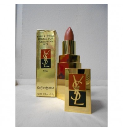 YVES SAINT LAURENT FARD A LEVRES PURE LIPSTICK 124 ROSE INGENU 3.5 g